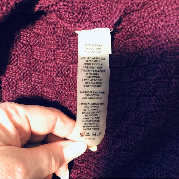 Vince Camuto Medium Purple Long Sleeve Tunic Pull Over Sweater - Picture 6 of 9